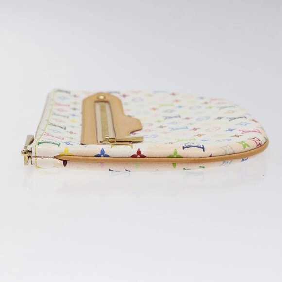 LOUIS VUITTON Monogram Multicolor Pochette GM Pouch White - Picture 4 of 16
